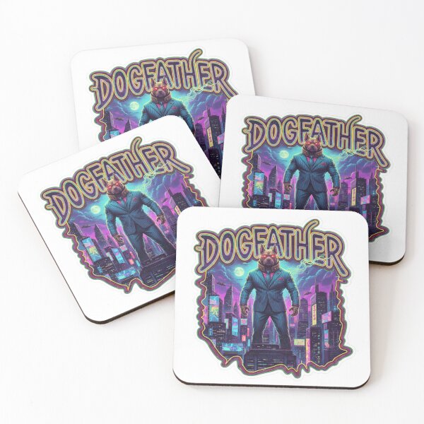 Item preview, Dogfather Cyberpunk Dog Mafia Movie Parody Sticker designed and sold by Imaginarium of Chaos falcon88 .