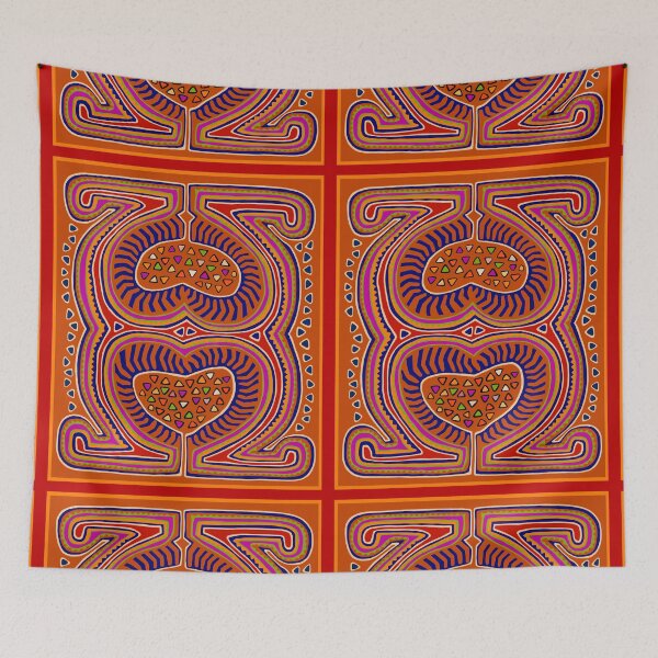 Item preview, Kuna Indian Mola Valentine Hearts designed and sold by ESPRIT MYSTIQUE.
