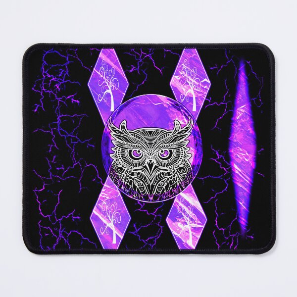Item preview, Electric Plum Owl – Mythic Nocturnal Bird Illustration designed and sold by Brooklyn Hearty.