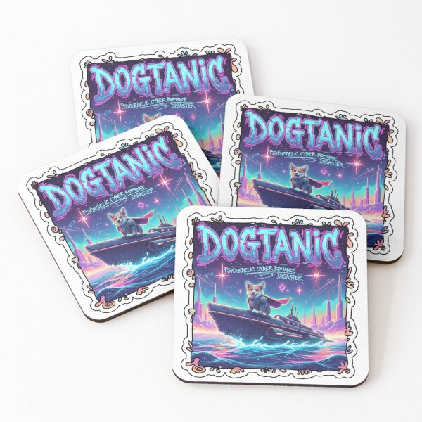 Item preview, Dogtanic Neon Cyberpunk Movie Parody Dog Sticker designed and sold by Imaginarium of Chaos falcon88 .