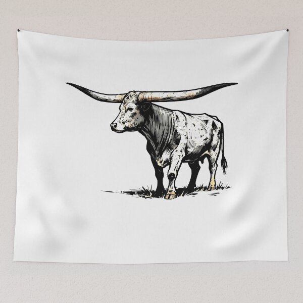 Item preview, Vintage Longhorn Bull Shirt – Strong Western Bull Illustration Art designed and sold by truongloc246.