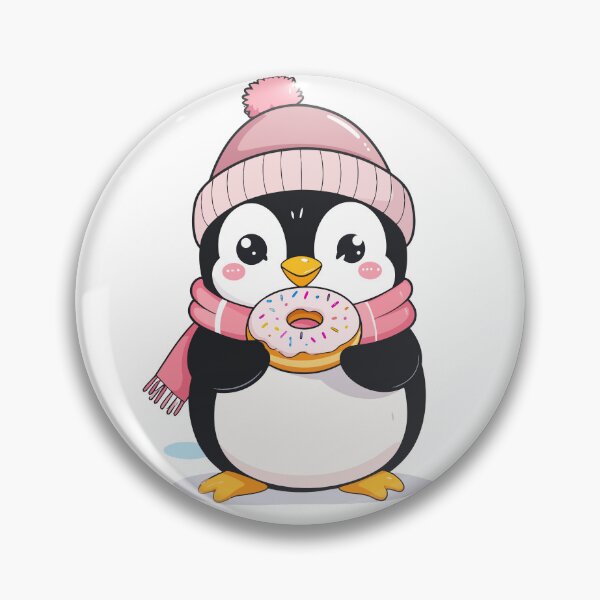 Item preview, Copy of Kawaii Penguin in Scarf Sipping Cocoa – Cozy Campfire Winter Art designed and sold by MarWachaN.