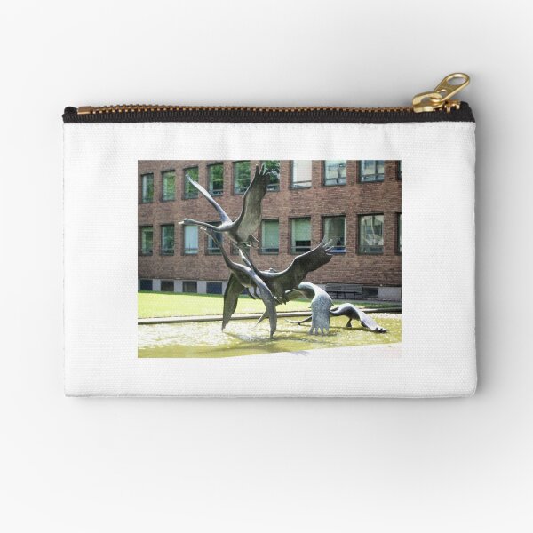 Swans in Flight Zipper Pouch
