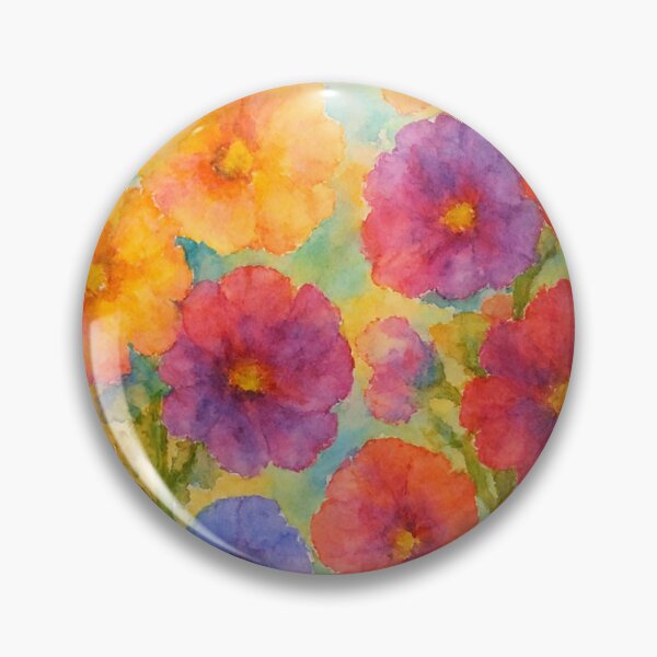 Item preview, Old Fashioned Multicolored Hollyhocks designed and sold by TinCatOutPost.