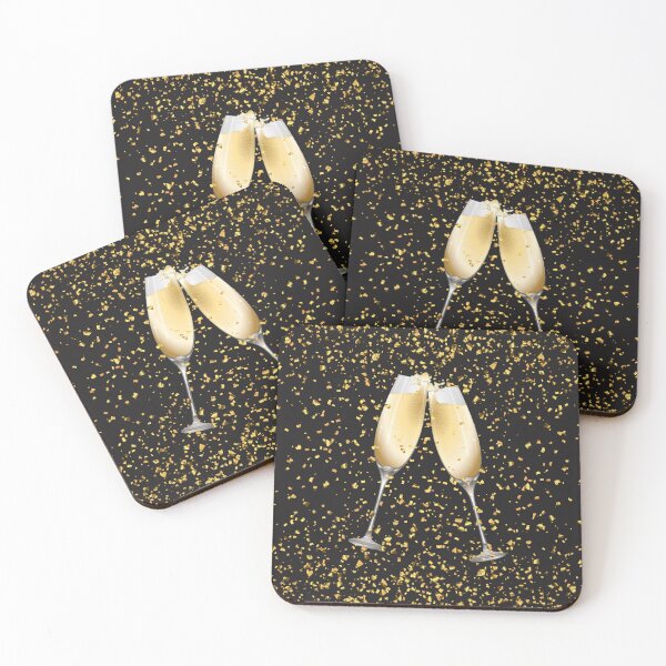 Item preview, Golden Champagne Cheers Confetti – Luxe Celebration Toast Art designed and sold by SolutionsArt.