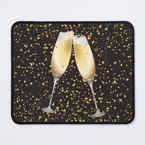 Item preview, Golden Champagne Cheers Confetti – Luxe Celebration Toast Art designed and sold by SolutionsArt.