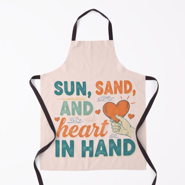 Item preview, Sun, Sand, and Heart in Hand – Coastal Valentine Typography Design designed and sold by Sea Gem.