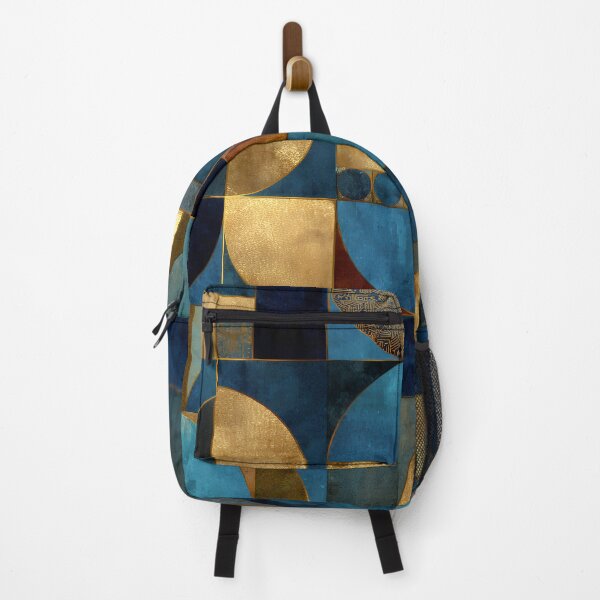 Item preview, Luxury Gold & Teal Geometric Abstract – Textured Deco designed and sold by EK-World.