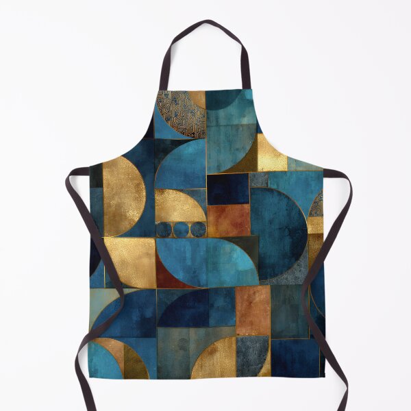 Item preview, Luxury Gold & Teal Geometric Abstract – Textured Deco designed and sold by EK-World.