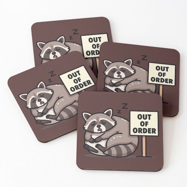 Item preview, Out of Order Sleeping Raccoon - Funny Burnout Trash Panda designed and sold by Design_Your_Day.