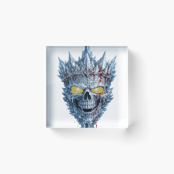 Item preview, Ice Crown Skull – Frozen Skull with Crystal Ice Crown designed and sold by BoldLineDesign.