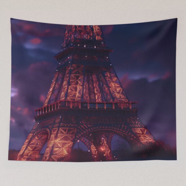 Item preview, Eiffel Tower – Illuminated Night Portrait designed and sold by SkylineVistas Designs.