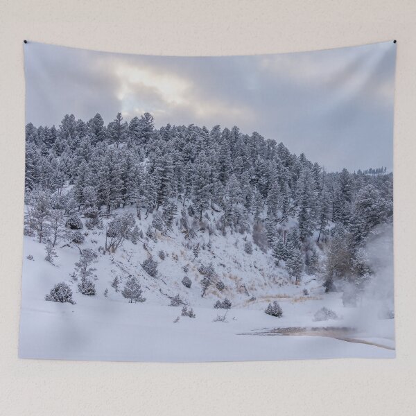 Item preview, Snow Covered Trees at Mammoth Terraces, Yellowstone designed and sold by SafariByMarisa.