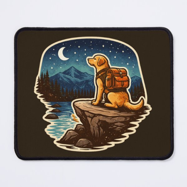 Item preview, Hiking Labrador Night Sky – Moonlit Mountain Adventure Dog designed and sold by PawPrintCustom.
