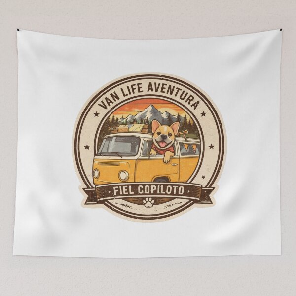 Item preview, Adventurous Dog in a Camper Van – Van Life and Nature designed and sold by VanSpirit.