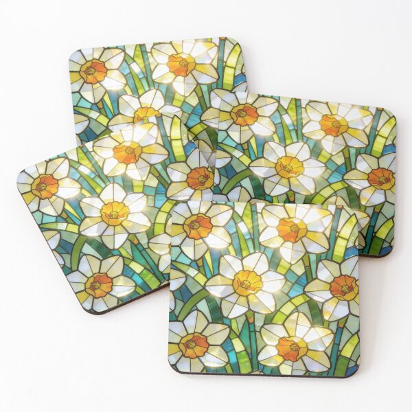 Item preview, December Birth Flower Narcissus – Faux Stained Glass Floral Phone Case, Journal, Art & Tote designed and sold by MindfullyCreated.