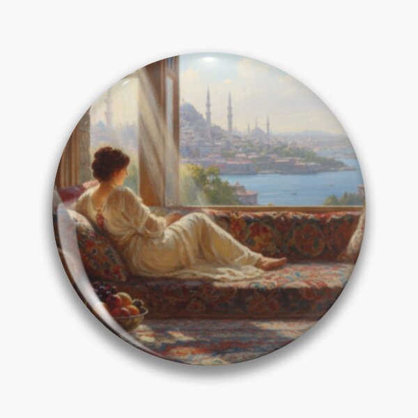 Item preview, Sultan’s Serene View - Bosphorus Vista Orientalist Art designed and sold by Caira-Design.
