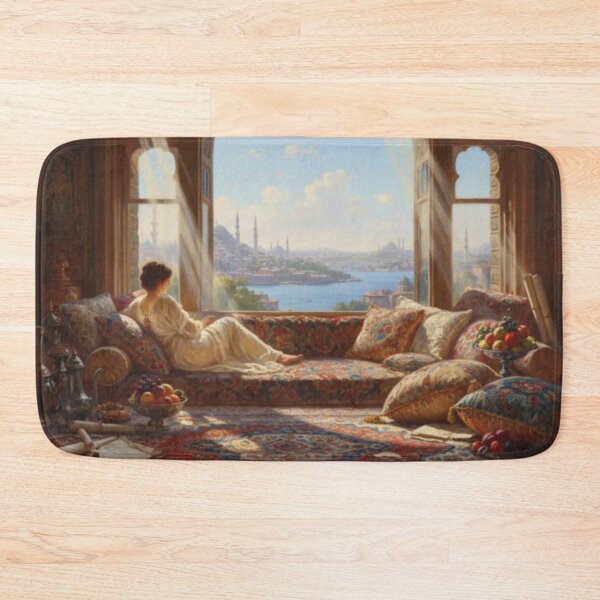 Item preview, Sultan’s Serene View - Bosphorus Vista Orientalist Art designed and sold by Caira-Design.