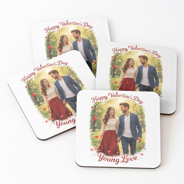 Item preview, Young Love in the Sunshine – Romantic Valentine’s Day Couple Walk Illustration designed and sold by waldex44.