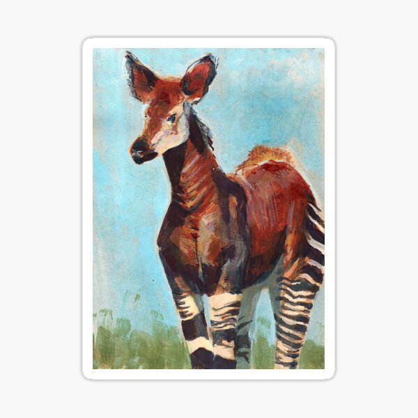 Okapi Endangered Animal Series Sticker