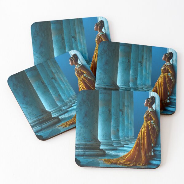 Item preview, Regal Elegance in Golden Drapery Against Marble designed and sold by Artessie.