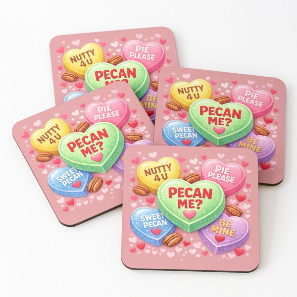 Item preview, Pecan Me? Valentine Candy Hearts – Nutty 4 U Pecan Pie Love Pun designed and sold by NuttyMerch.