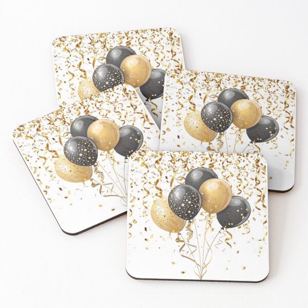 Item preview, Golden Balloons Confetti Celebration – Luxe Party Glow Art designed and sold by SolutionsArt.