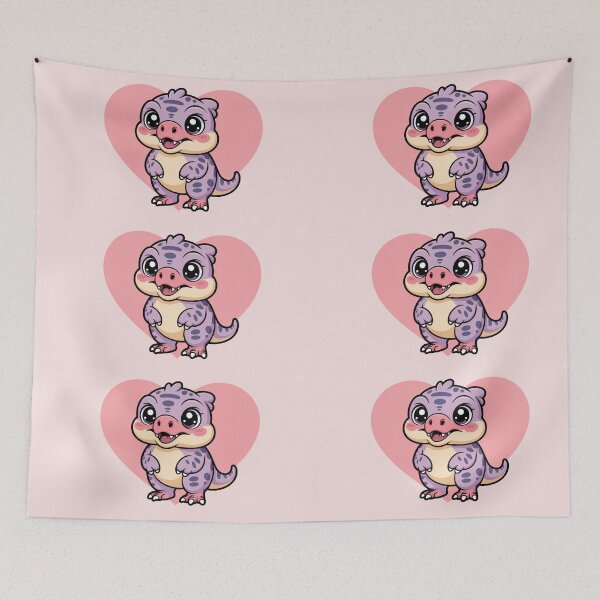Item preview, Sweet Pastel Baby Raptor – Adorable Prehistoric Character designed and sold by AnimeHentaiArt.