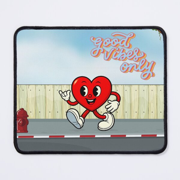 Item preview, Mr Heart Says "Good Vibes Only" designed and sold by NellieBearApparel.