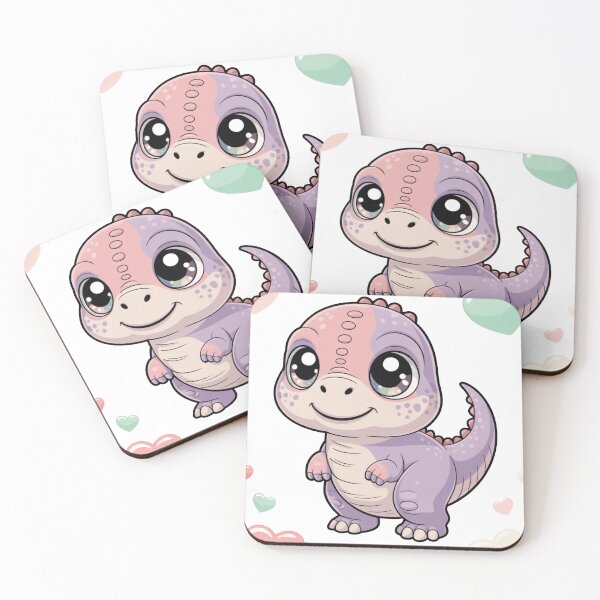 Item preview, Playful Pastel Dino – Cute Raptor Design (Transparent Background) designed and sold by AnimeHentaiArt.
