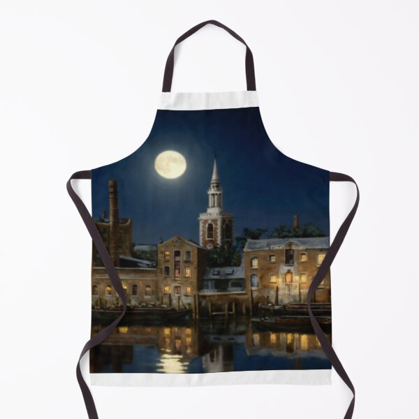 Item preview, Full Moon over St Mary Church Rotherhithe London designed and sold by Mackenzie Moulton International Artist .