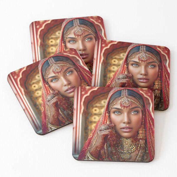 Item preview, Elegant Bride Adorned in Traditional Rich Attire designed and sold by Artessie.