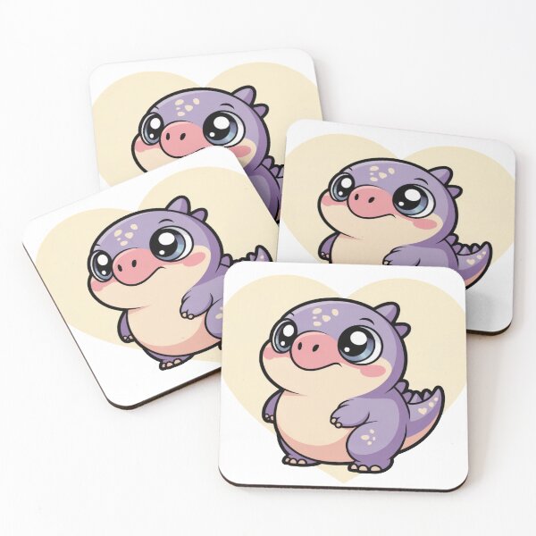 Item preview, Chubby Kawaii Raptor – Pastel Dinosaur Character (Transparent Design) designed and sold by AnimeHentaiArt.