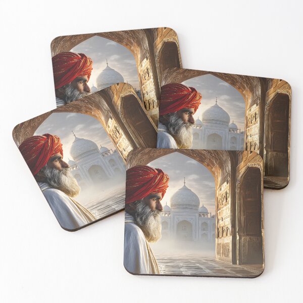 Item preview, Majestic Taj Mahal with Traditional Attire in Focus designed and sold by Artessie.