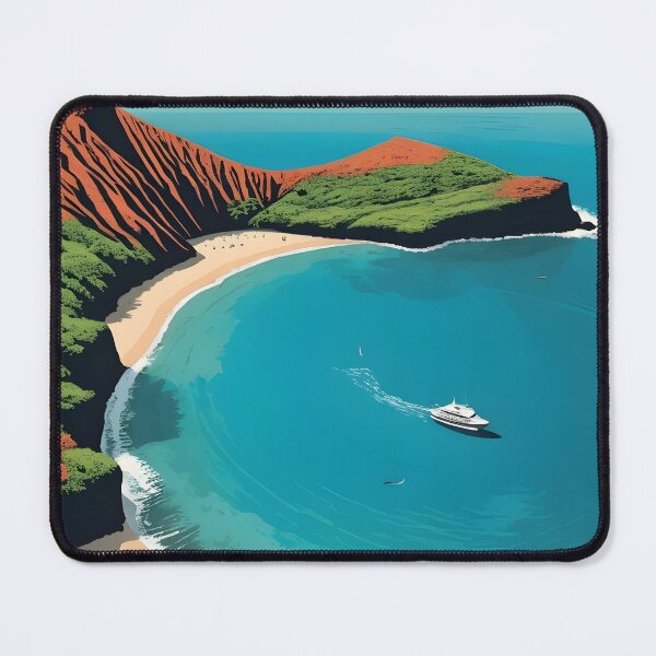 Item preview, Hanauma Bay Volcanic Crater Illustration designed and sold by wildexperience.
