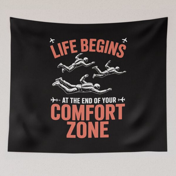 Item preview, Life Begins Outside Of Your Comfort Zone Skydiving designed and sold by rutimenta.
