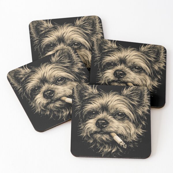 Item preview, Funny Smoking Yorkie Vintage Y2K Grunge Dog Graphic Tee designed and sold by will freed18.