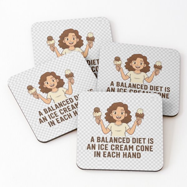 Item preview, Funny Ice Cream Eating - Play on words Balanced Diet designed and sold by WinnifredH.