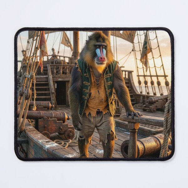 Item preview, Mandrill Pirate Would Make Any Sailor Blench designed and sold by Tridentulus.