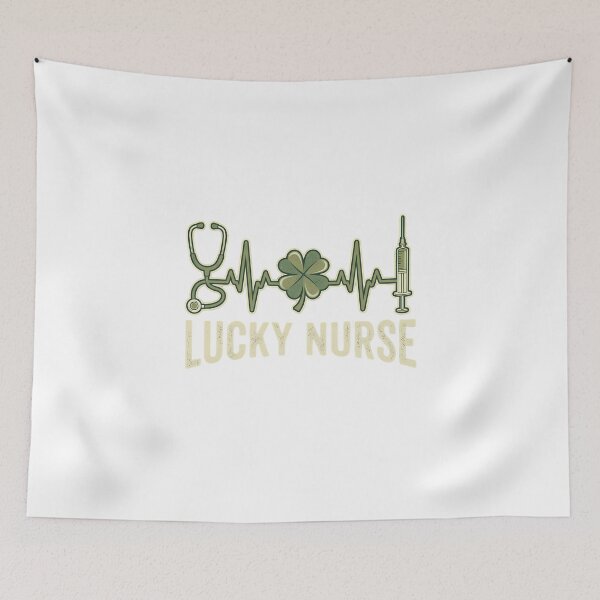 Item preview, Lucky Nurse St Patrick's Day Retro Vintage Graphic for Nurses designed and sold by chattsuede.