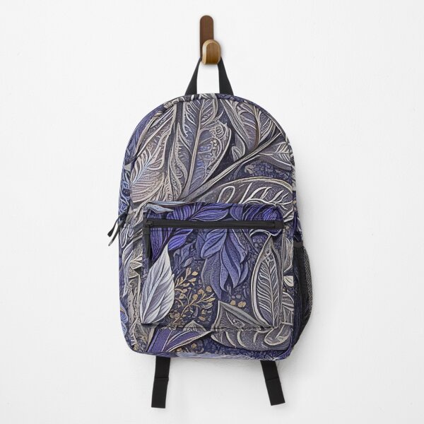 Item preview, Blue Floral Leaves Botanical Pattern designed and sold by SassyArtistry.