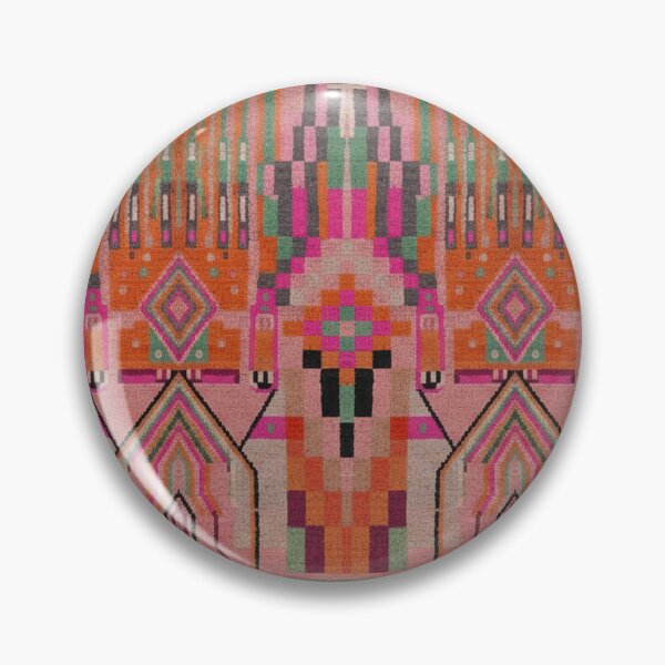 Item preview, Geometric Tribal Guardian Abstract Textile Art designed and sold by SpaceBazaar.