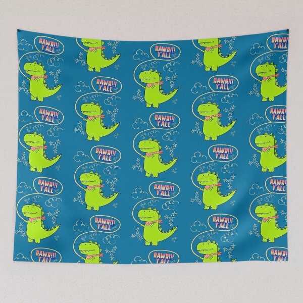 Item preview, Cute Cowboy Dinosaur Rawr Godzilla designed and sold by Renata Illustrata.