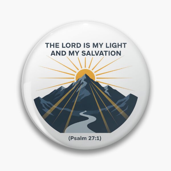 Item preview, Christian Mountain Sunrise with Psalm 27:1 Scripture Quote. designed and sold by loveandlightrb.