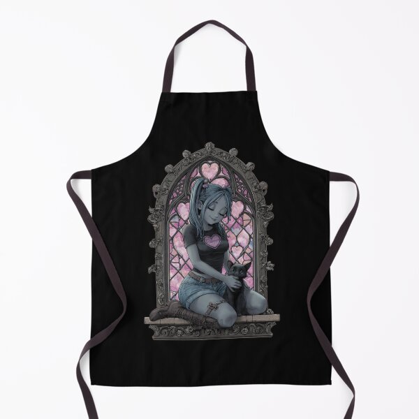 Item preview, Goth Girl Celebrating Valentine With Black Cat designed and sold by PluffyPanda.