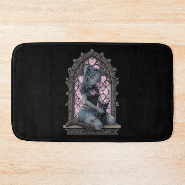 Item preview, Goth Girl Celebrating Valentine With Black Cat designed and sold by PluffyPanda.