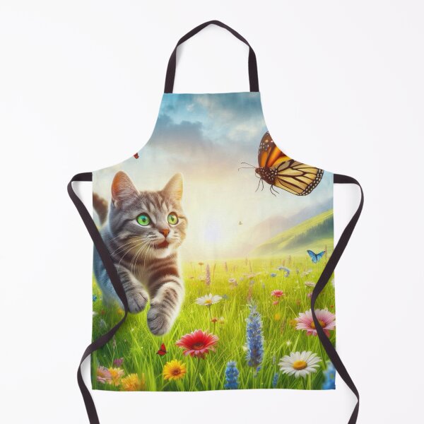 Item preview, Kitty Chases a Butterfly designed and sold by TinCatOutPost.