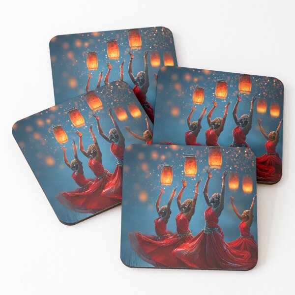 Item preview, Beautiful Dancers with Lanterns in Ethereal Setting designed and sold by Artessie.