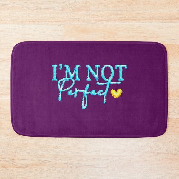 Item preview, I'm Not Perfect – Elegant Phrase with Orange Heart | Modern Typography designed and sold by AstronautMerch.