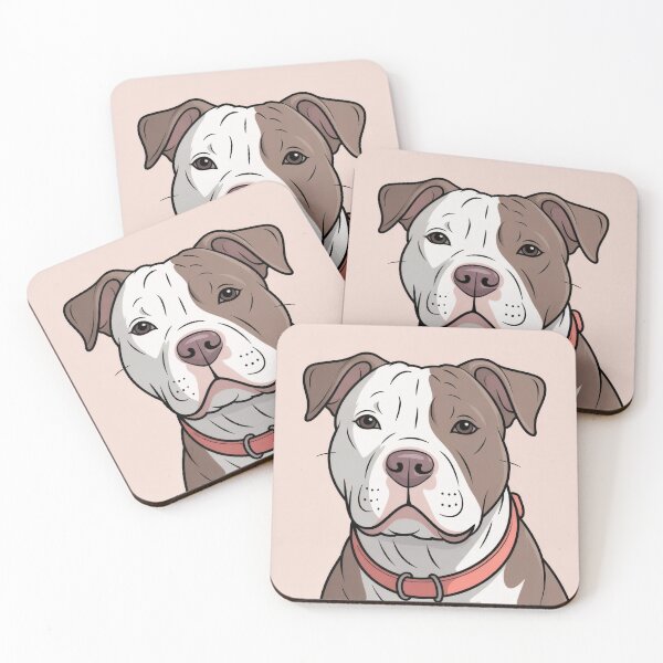 Item preview, Gentle Pastel Pit Bull – Cozy Modern Dog Illustration designed and sold by AnimeHentaiArt.
